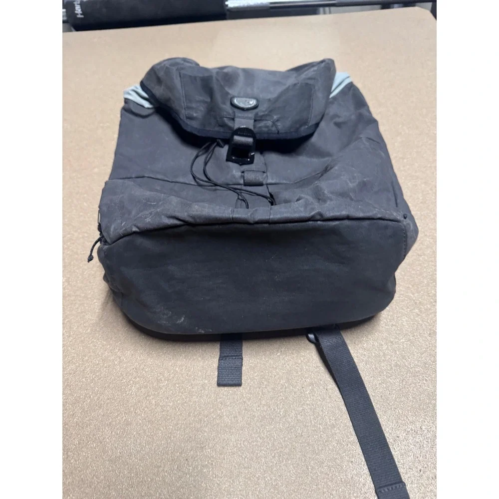 KHUL Black Backpack Born in‎ the Mountains Logo Drawstring Top Flap Closure $200